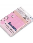 Sensillo Set 3 piese pentru bebelusi din muselina Trio Pink EG-0102 cu paturicascutec si prosopel 120x120 cm60x80 cm38x38 cmmaterial bumbac moale si absorbant