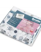 Sensillo Set 4 mini prosopele Spit Up Blue 35x35 cm din muselinatesatura din bumbac delicat