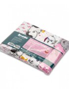 Sensillo Set 5 scutece tetra Girl 70x80 cmdin bumbac ecologic cu imprimeu coloratabsorbante si moi