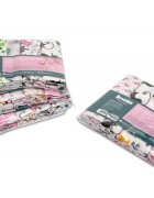 Sensillo Set 5 scutece tetra Girl 70x80 cmdin bumbac ecologic cu imprimeu coloratabsorbante si moi
