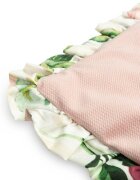 Sensillo Set pernuta cu volanas si pilota pentru caruciorlandoupatut copii Magnolia Pink cu doua fete bumbaccatifea Umplutura silicon lyocell antialergic Recomandat de la nastere