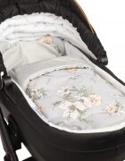 Sensillo Set pernuta si pilota pentru caruciorlandoupatut copii Lily Grey cu doua fete bumbaccatifea Umplutura silicon lyocell antialergic Perna cu urechiuse Recomandat de la nastere