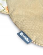 Sensillo Set pernuta si pilota pentru caruciorlandoupatut copii Teddy Square Beige cu doua fete bumbaccatifea Umplutura silicon lyocell antialergic Perna cu urechiuse Recomandat de la nastere