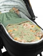 Sensillo Set pernuta si pilota pentru caruciorlandoupatut copii Velvet Green cu doua fete bumbaccatifea umplutura silicon lyocell antialergic perna cu urechiuse recomandat de la nastere