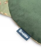 Sensillo Set pernuta si pilota pentru caruciorlandoupatut copii Velvet Green cu doua fete bumbaccatifea umplutura silicon lyocell antialergic perna cu urechiuse recomandat de la nastere