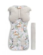 Sensillo Set salteapernuta flutureprotectii centuri si bara protectie pentru carucior copii Panda and Foxcompatibilitate universalareversibilmaterial Fleece premiumBumbacumplutura antialergicaorificii centuri