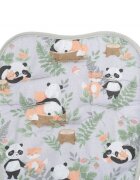 Sensillo Set salteapernuta flutureprotectii centuri si bara protectie pentru carucior copii Panda and Foxcompatibilitate universalareversibilmaterial Fleece premiumBumbacumplutura antialergicaorificii centuri