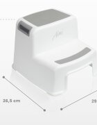 Sensillo Treapta dubla inaltator pentru copii Aimi Grey cu suprafata antiderapanta manere greutate admisa 75kg