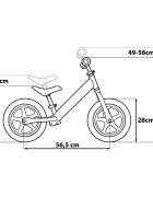 Seven Bicicleta copii fara pedale Star Wars Stormtrooper 12 inch roti din spuma EVA scaun ajustabil pe inaltime de la 39-41 cm ghidon reglabil pe inaltime de la 49-56 cm de la 2 ani pana la 28 kg