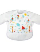 SeviBebe Baveta impermeabila cu maneci lungi Sevi Bebe Alb
