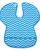 SeviBebe Baveta impermeabila cu protectii pentru umeri Blue Zig Zag