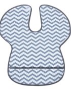 SeviBebe Baveta impermeabila cu protectii pentru umeri Grey Zig Zag