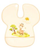 SeviBebe Baveta impermeabila cu protectii pentru umeri Happy Giraffe