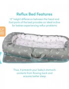 SeviBebe Co-sleeper anti-reflux Tiny Leaves