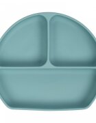 SeviBebe Farfurie din silicon cu ventuza albastru