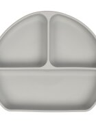 SeviBebe Farfurie din silicon cu ventuza gri