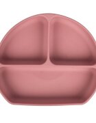 SeviBebe Farfurie din silicon cu ventuza roz
