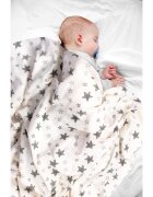 SeviBebe Scutec muselina din bumbac organic 100x100 cm Stars