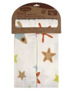 SeviBebe Set 2 museline din bumbac organic Space 70x55cm