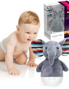 Sfera Zabawek Lampa de veghe in 7 culori LED muzicala Grey Elefant 18 cm