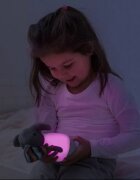Sfera Zabawek Lampa de veghe in 7 culori LED muzicala Grey Elefant 18 cm