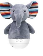 Sfera Zabawek Lampa de veghe in 7 culori LED muzicala Grey Elefant 18 cm