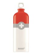 SIGG Bidon din aluminiu Swiss logo red 1l