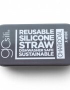 Silikids Pai refolosibil din silicon+cutie metalica de transport X-wide Charcoal