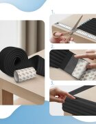 Sipo Banda protectie colturi mobila burete moale 2 metri latime 75 mm Negru
