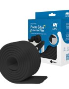 Sipo Banda protectie colturi mobila burete moale 2 metri latime 75 mm Negru