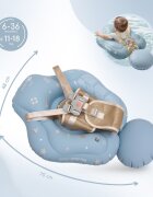 Sipo Colac gonflabil de inot Swim Pro Blue sustinator pentru bebelusi 6-36 luni 11-18 kg