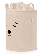 Sipo Cos pliabil cu manere rezistente Premium Fluffy Toy Boucle Bear Beige 43 litri