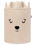 Sipo Cos pliabil cu manere rezistente Premium Fluffy Toy Boucle Bear Beige 43 litri