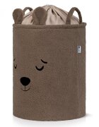Sipo Cos pliabil cu manere rezistente Premium Fluffy Toy Boucle Bear Brown 43 litri