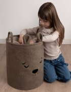 Sipo Cos pliabil cu manere rezistente Premium Fluffy Toy Boucle Bear Brown 43 litri