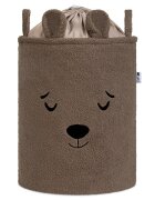 Sipo Cos pliabil cu manere rezistente Premium Fluffy Toy Boucle Bear Brown 43 litri