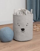 Sipo Cos pliabil cu manere rezistente Premium Fluffy Toy Boucle Bear Grey 43 litri
