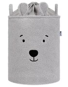 Sipo Cos pliabil cu manere rezistente Premium Fluffy Toy Boucle Bear Grey 43 litri