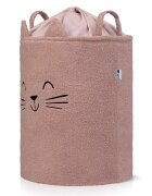 Sipo Cos pliabil cu manere rezistente Premium Fluffy Toy Boucle Cat Pink 43 litri