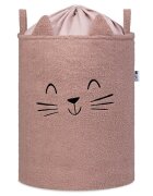 Sipo Cos pliabil cu manere rezistente Premium Fluffy Toy Boucle Cat Pink 43 litri