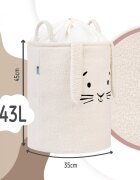 Sipo Cos pliabil cu manere rezistente Premium Fluffy Toy Boucle Rabbit Cream 43 litri