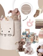 Sipo Cos pliabil cu manere rezistente Premium Fluffy Toy Boucle Rabbit Cream 43 litri