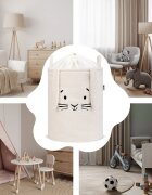 Sipo Cos pliabil cu manere rezistente Premium Fluffy Toy Boucle Rabbit Cream 43 litri