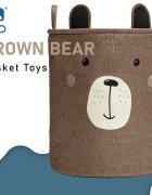 Sipo Cos pliabil pentru depozitare jucarii cu snur pentru inchidere Premium xl Brown Bear