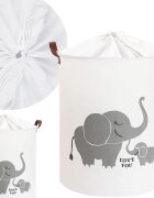 Sipo Cos pliabil pentru jucarii si rufe 35x42 cm bumbac 43l Elefant