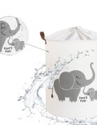 Sipo Cos pliabil pentru jucarii si rufe 35x42 cm bumbac 43l Elefant