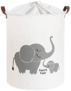 Sipo Cos pliabil pentru jucarii si rufe 35x42 cm bumbac 43l Elefant