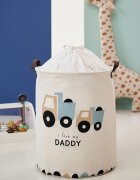 Sipo Cos pliabil pentru jucarii si rufe 35x42 cm bumbac 43l Love Daddy