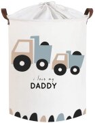Sipo Cos pliabil pentru jucarii si rufe 35x42 cm bumbac 43l Love Daddy