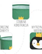 Sipo Cos pliabil pentru jucarii si rufe 35x42 cm bumbac 43l Pinguin